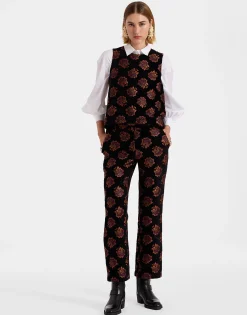 24/7 PantsRosette Black in Jacquard