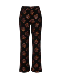 24/7 PantsRosette Black in Jacquard