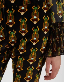 24/7 PantsScarab Black in Cotton Velvet