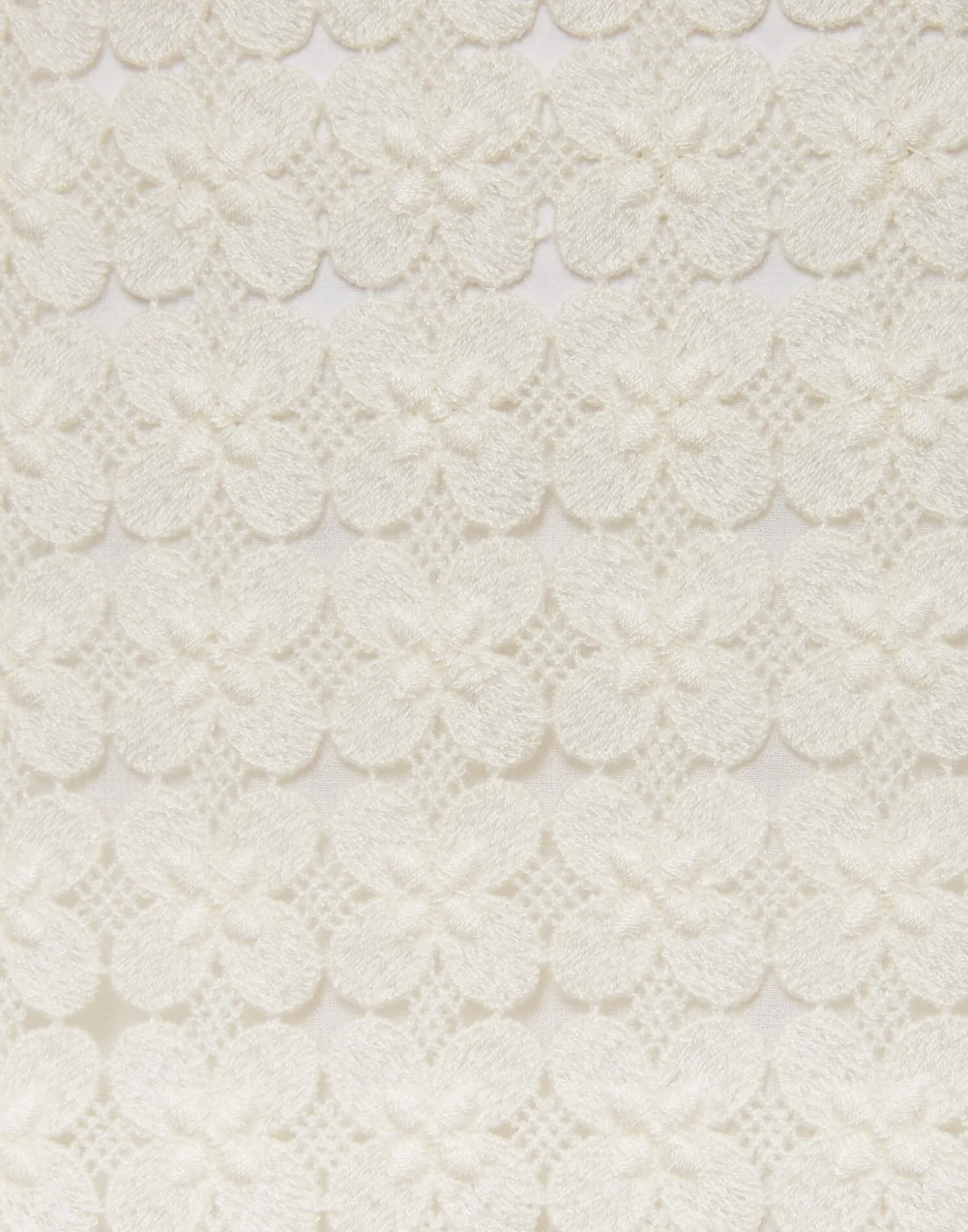 Pencil SkirtClover White in Embroidered Cotton