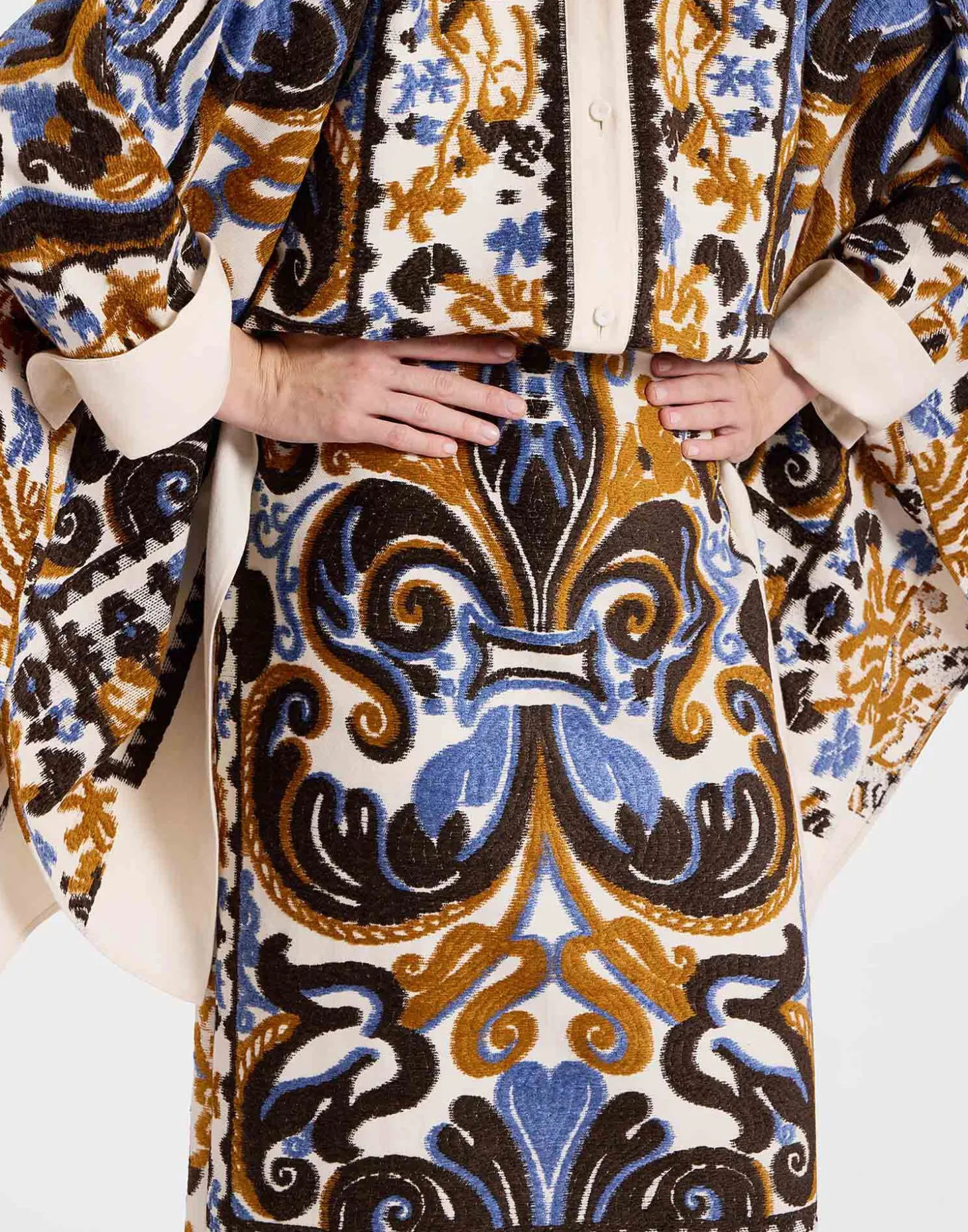 Pencil SkirtCorsini Cream in Jacquard