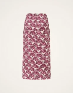 Pencil SkirtFans Purple in Shot Cotton