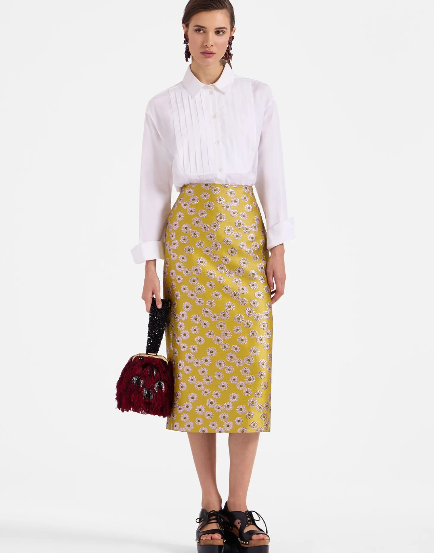 Pencil SkirtMargarita in Jacquard