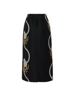 Pencil SkirtMelograno Black & White in Cady Wool