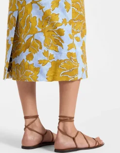 Pencil SkirtTangle Light Blue in Shot Cotton