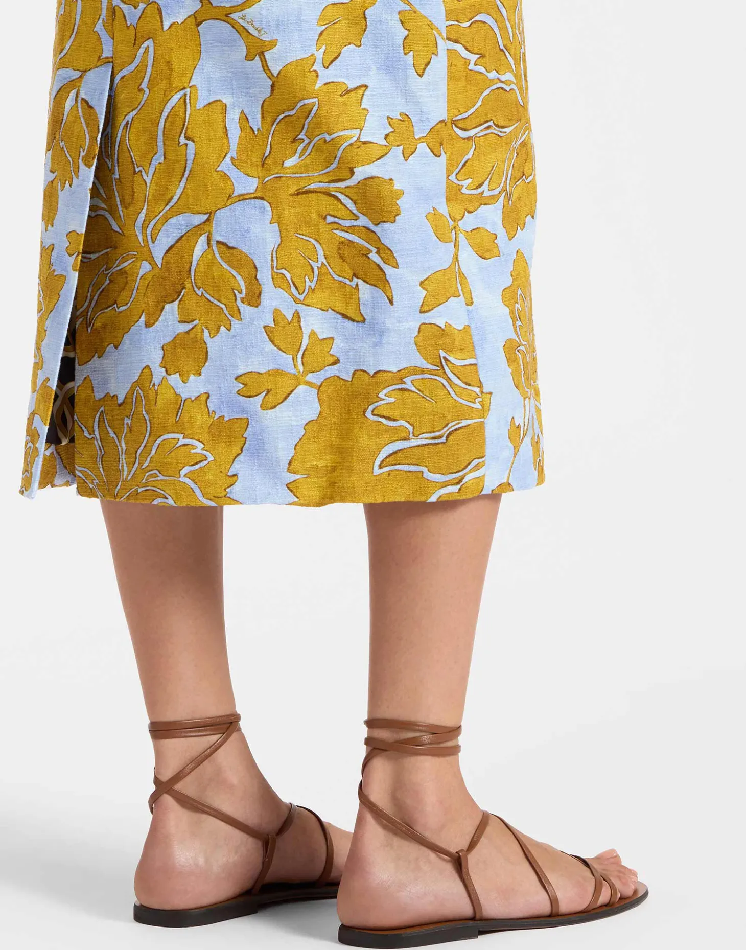 Pencil SkirtTangle Light Blue in Shot Cotton