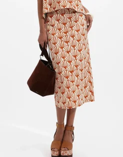 Pencil SkirtVentaglio in Shot Cotton