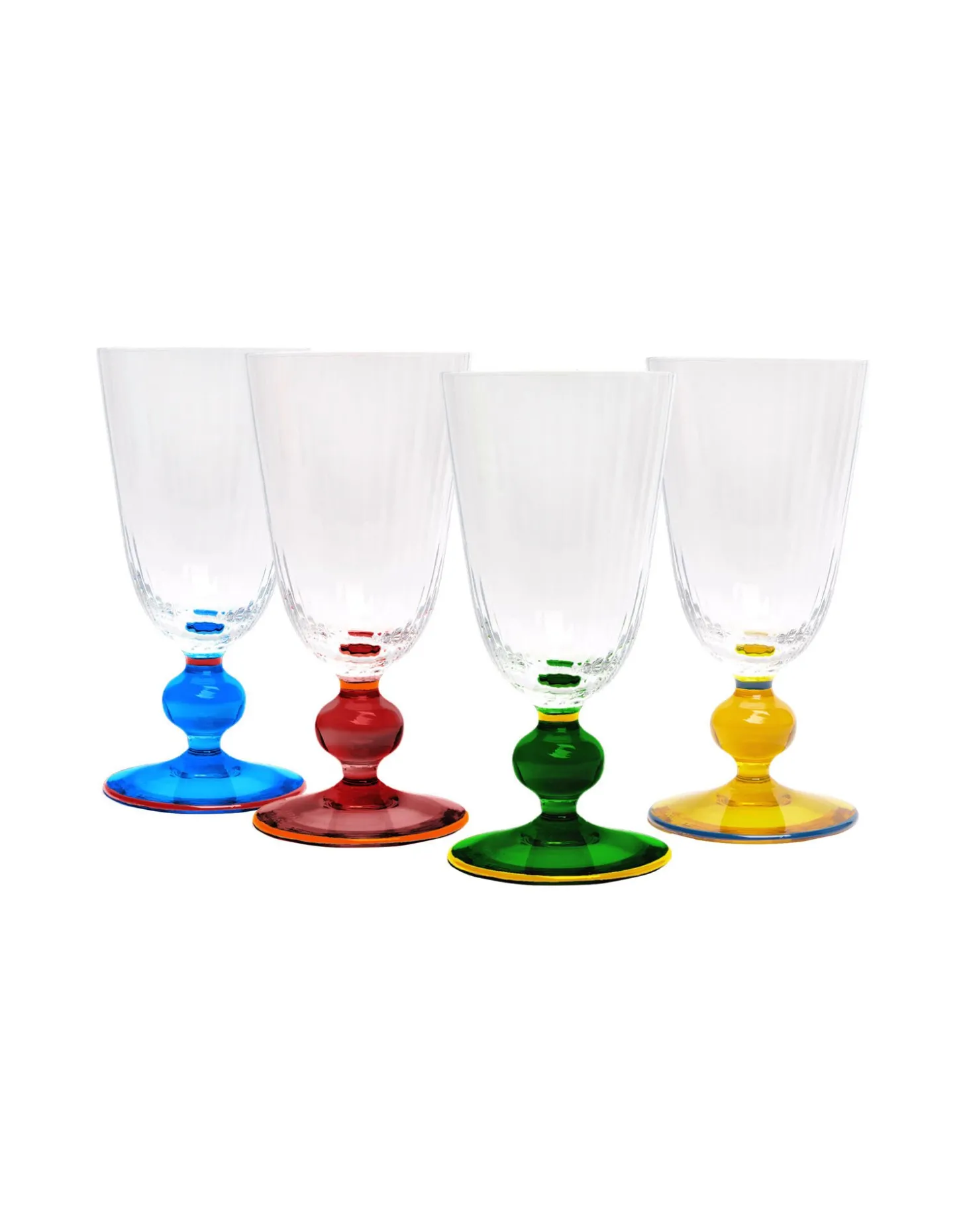 Perfetto Glasses Set of 4Mixed in Murano Glass