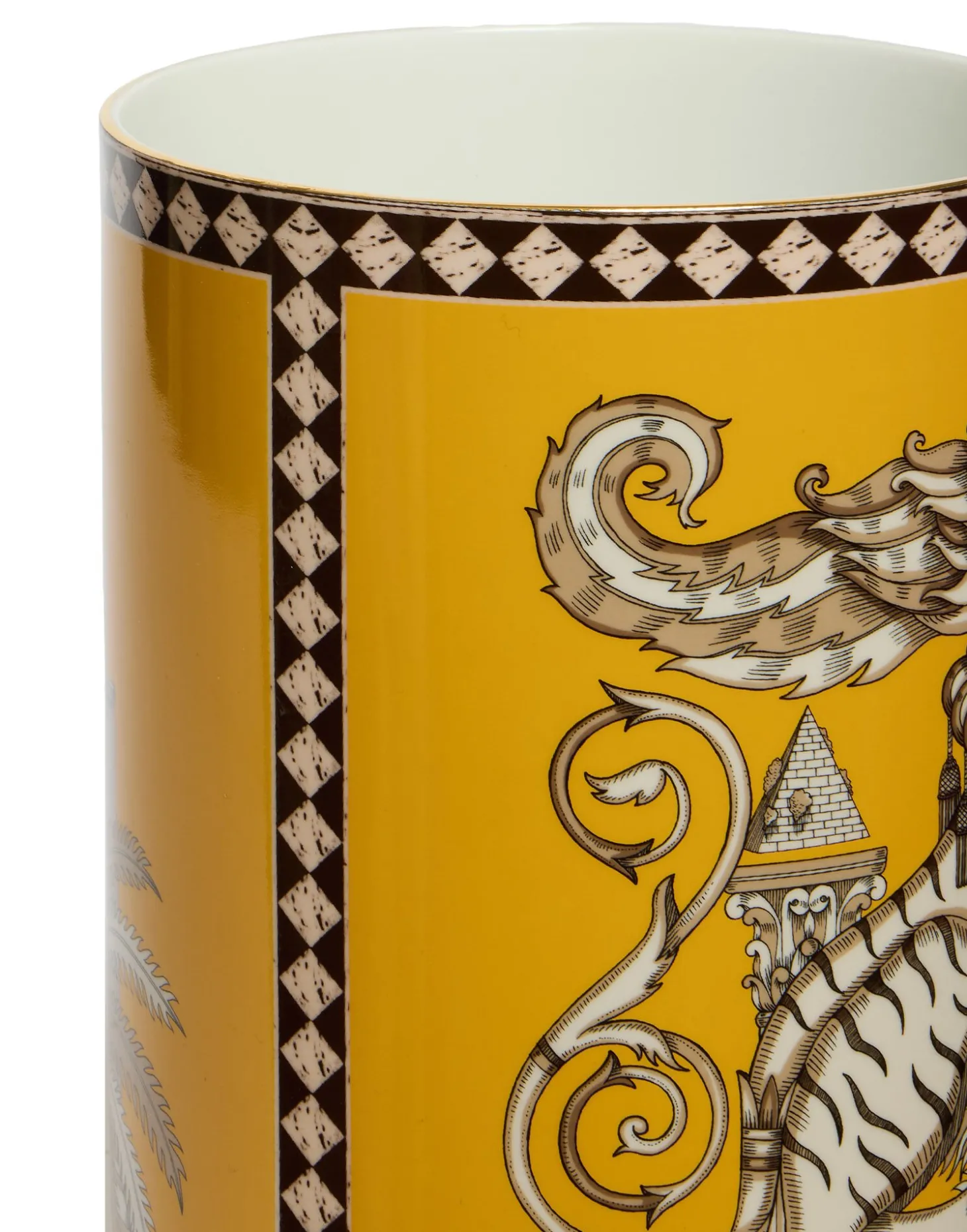 Pillar VaseThe Sphynx Saffron in Porcelain