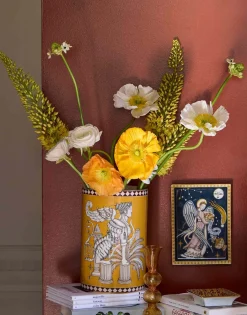 Pillar VaseThe Sphynx Saffron in Porcelain