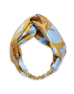 Pinup HeadbandTangle Light Blue in Twill