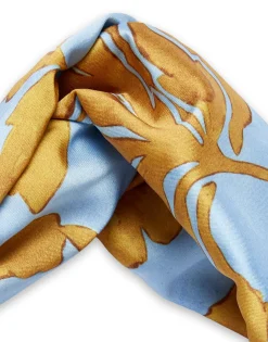 Pinup HeadbandTangle Light Blue in Twill