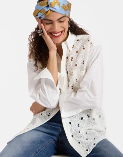 Pinup HeadbandTangle Light Blue in Twill