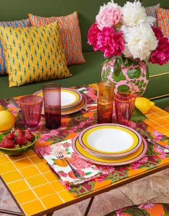 Placemat Set Of 2Bright Blooms in Linen