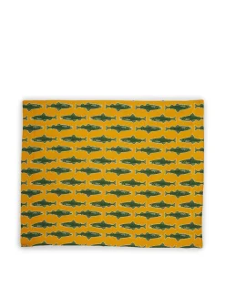 Placemat Set Of 2Como Fish Yellow in Linen