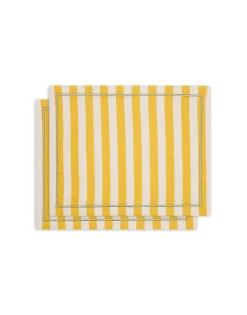 Placemat Set Of 2Riviera Giallo in Linen