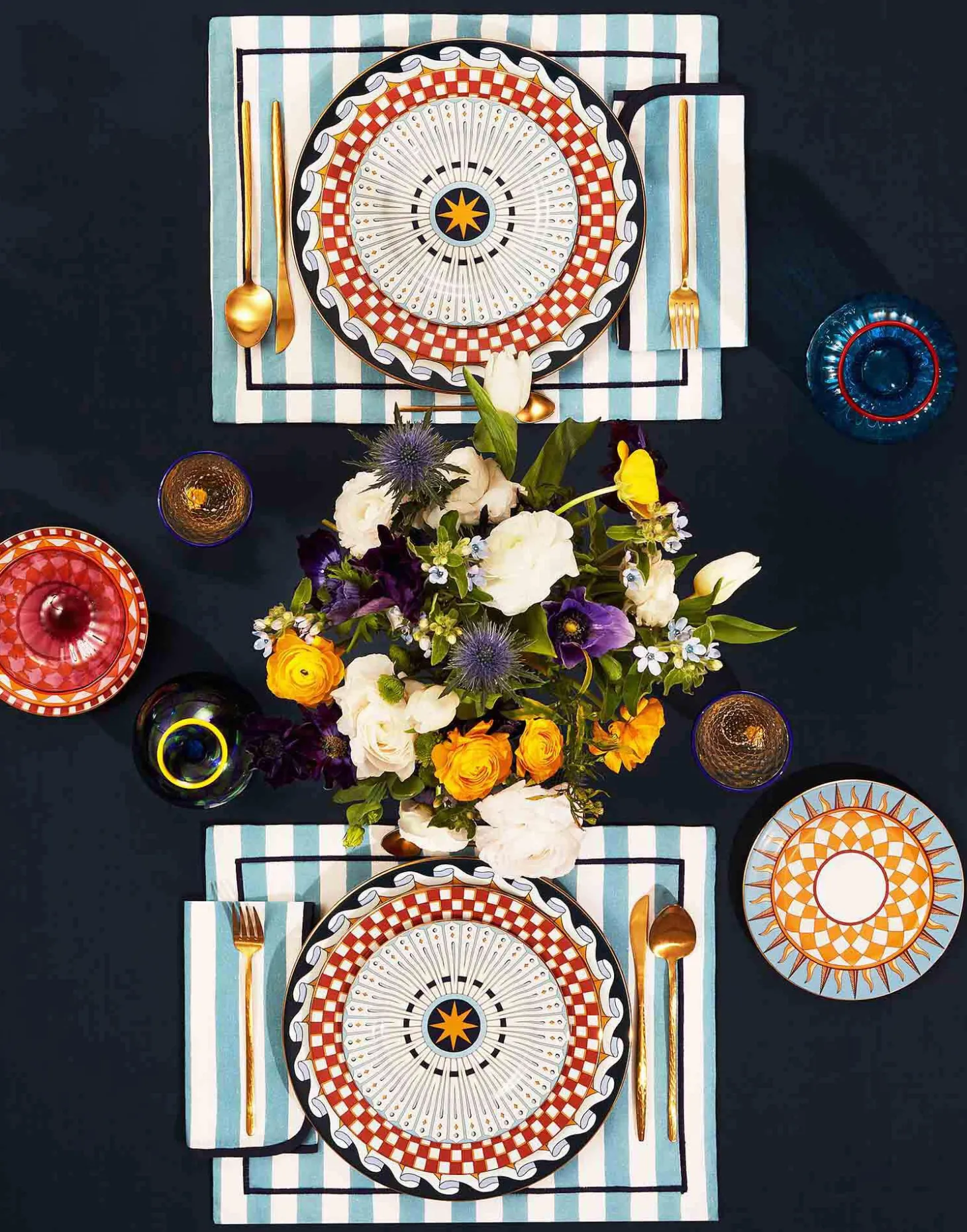 Placemat Set Of 2Riviera Sky Blue in Linen