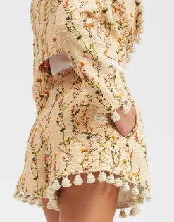 Playa ShortsPrimavera Cream in Tweed With Tassels