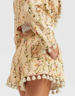 Playa ShortsPrimavera Cream in Tweed With Tassels