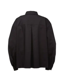 Poet ShirtSolid Black in Cotton Poplin