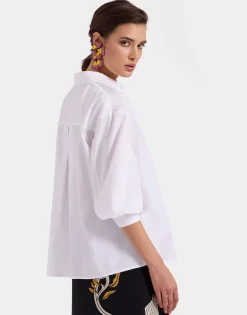 Poet ShirtSolid White in Tailor Poplin