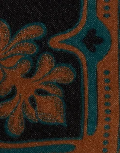 PonchoHerald Black in Wool Silk