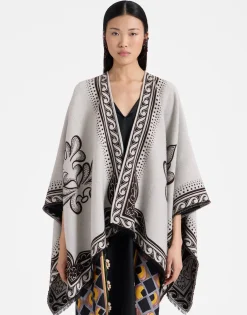 PonchoHerald Cream in Herald Chiné