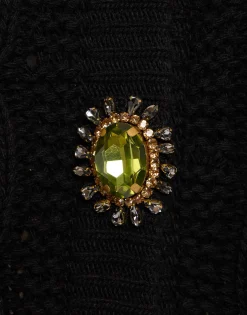 Portrait CardiganSolid Black in Chunky Wool