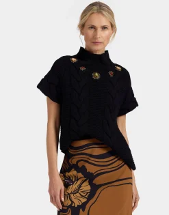 Portrait TopSolid Black in Chunky Wool