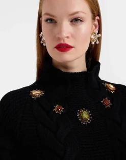 Portrait TopSolid Black in Chunky Wool