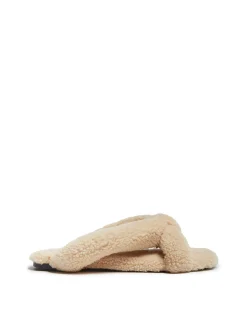 Precious SlidesSolid Light Green in Fake Fur