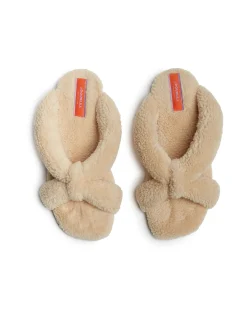 Precious SlidesSolid Light Green in Fake Fur