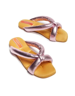 Precious SlidesSolid Yellow in Fake Fur