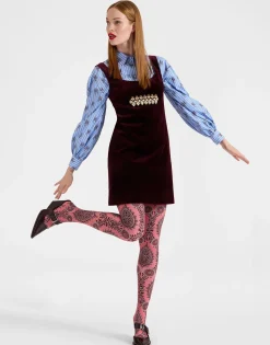 Printed TightsOltrarno Pink in Stretch Nylon