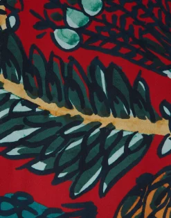 Printed TightsSicomore Red in Stretch Nylon