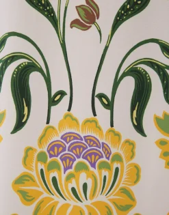 Racer DressFolk Flowers Azzurro Placée in Viscose Jersey