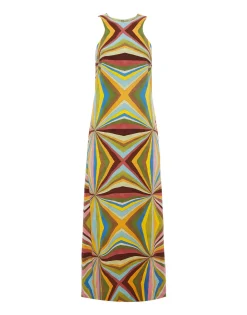 Racer DressRainbow Plac&eacute;e in Envers Satin