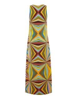 Racer DressRainbow Plac&eacute;e in Envers Satin