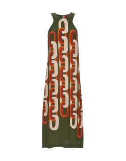 Racer Midi DressPrometheus Placée Camouflage in Sablé