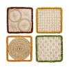 Raffia Coaster Set Of 4Mixed in Iraca
