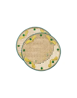 Raffia Placemats Set Of 2Capri Yellow in Iraca
