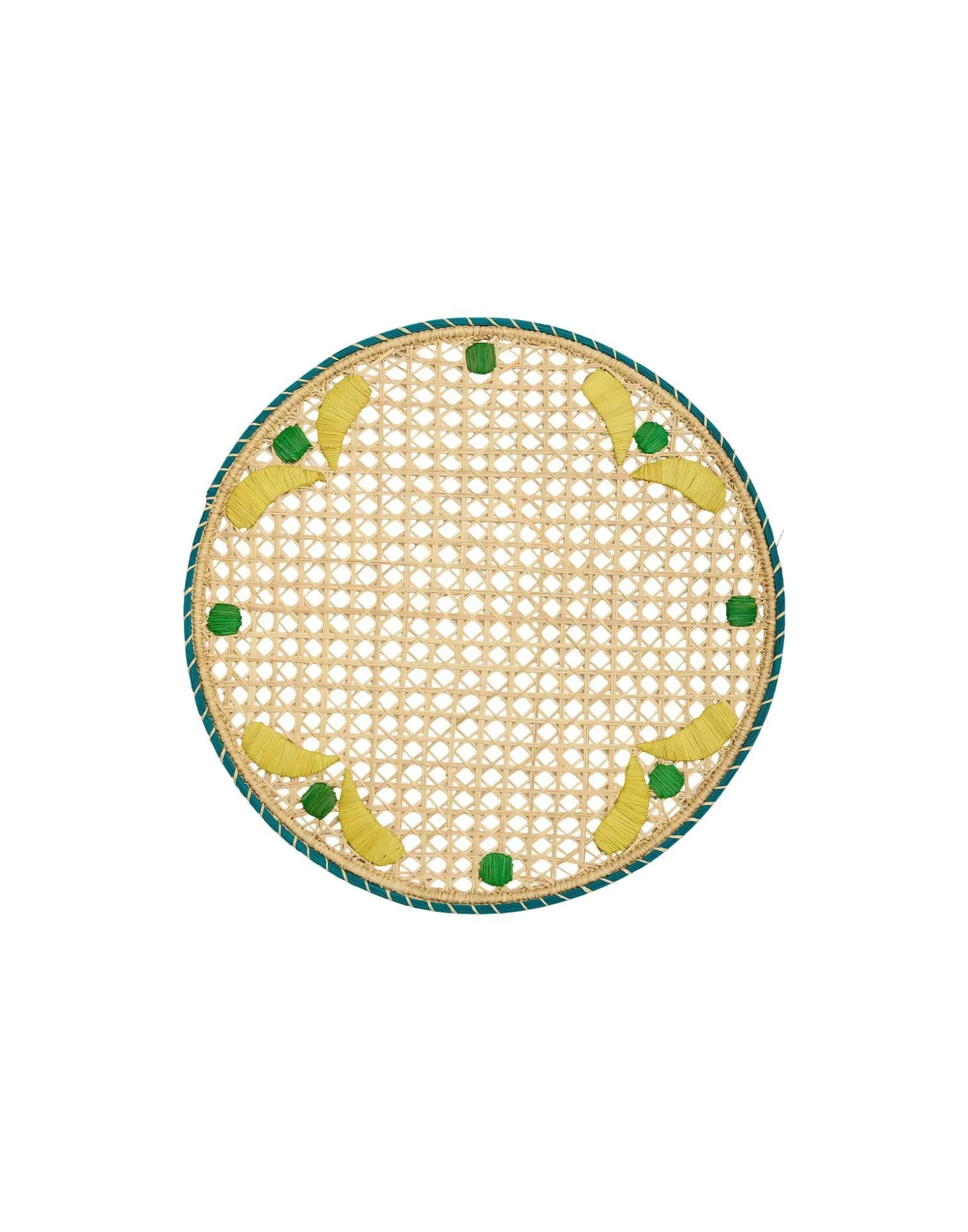 Raffia Placemats Set Of 2Capri Yellow in Iraca