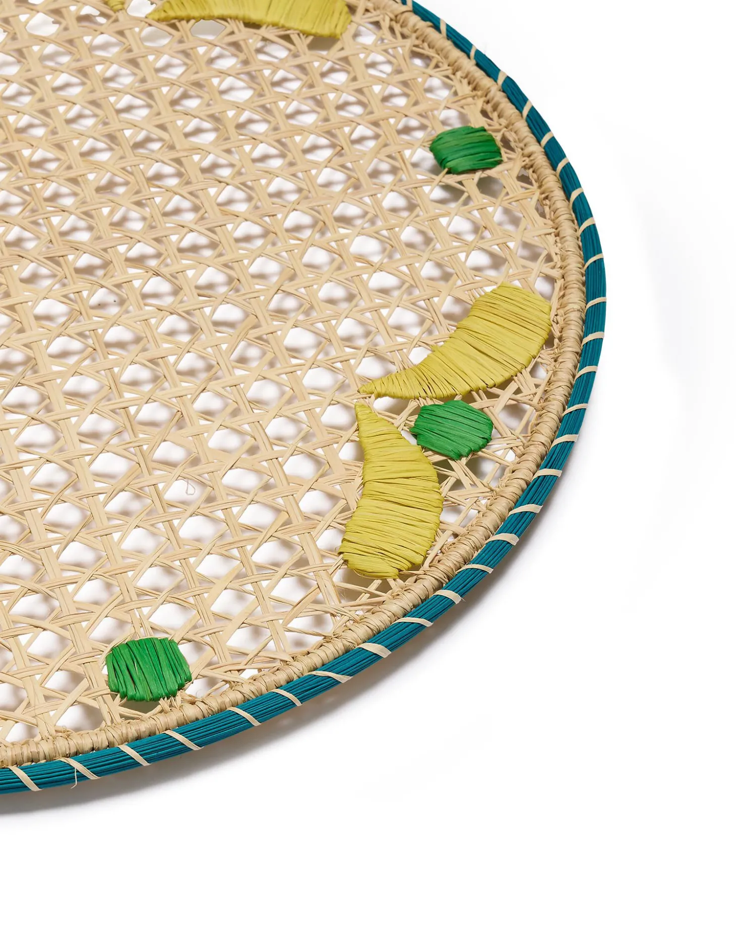 Raffia Placemats Set Of 2Capri Yellow in Iraca