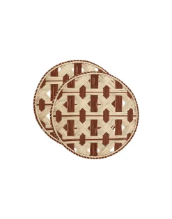 Raffia Placemats Set Of 2Napoli Cioccolato in Iraca