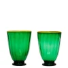 Rainbow Glass Set of 2Green in Glass