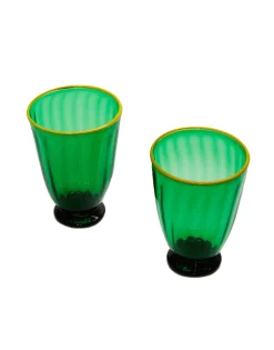 Rainbow Glass Set of 2Green in Glass