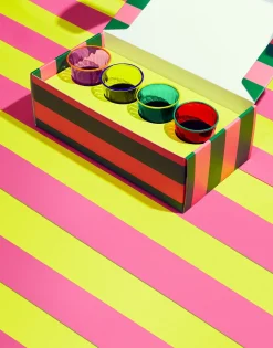 Rainbow Glass Set of 4Rainbow in Glass