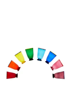Rainbow Glass Set of 8Rainbow in Glass