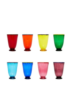 Rainbow Glass Set of 8Rainbow in Glass