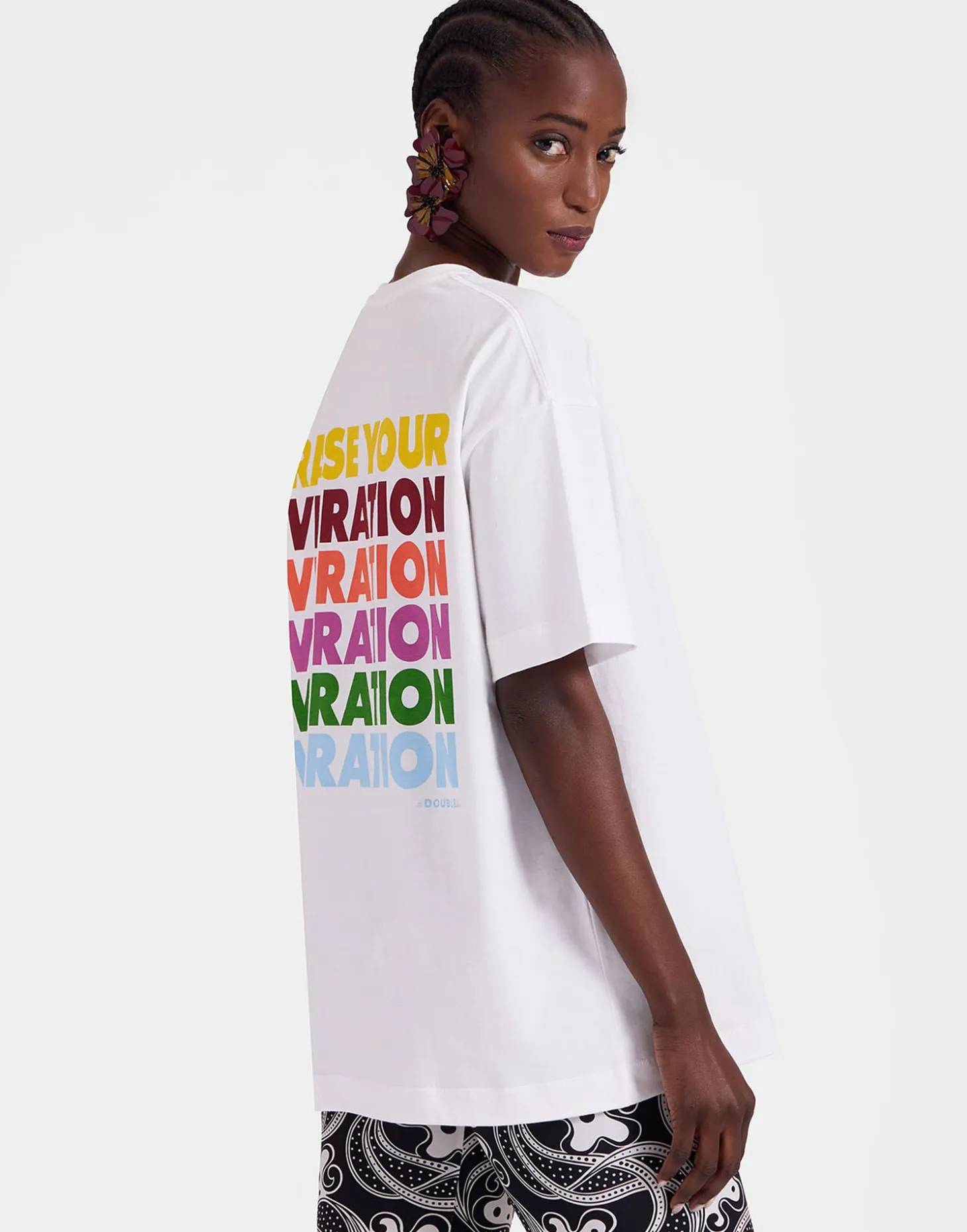 Raise Your Vibration T-ShirtSolid Print in Jersey
